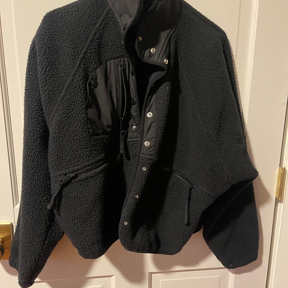 FP Movement by Free People Black Teddy Jacket